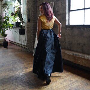 Brunello Cucinelli Black Goddess Skirt Made in Italy